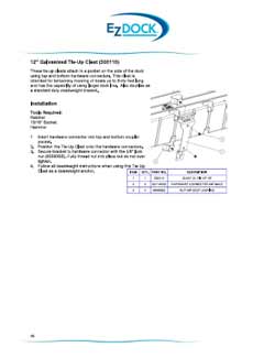 12 Inch Galvanized Tie-Up Cleat Installation